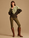 Color Blocked Batwing Pullover