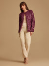 Sequin Fur Jacket