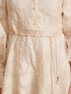 Pearl Textured Mini Dress With Belt