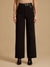 Paula Faux Leather Waistband Trousers