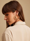 Sculpted Curve Hoop Earrings