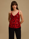 Ruby Noodle Strap Sequin Top