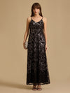 Elliot Noodle Strap Sequin Maxi Dress