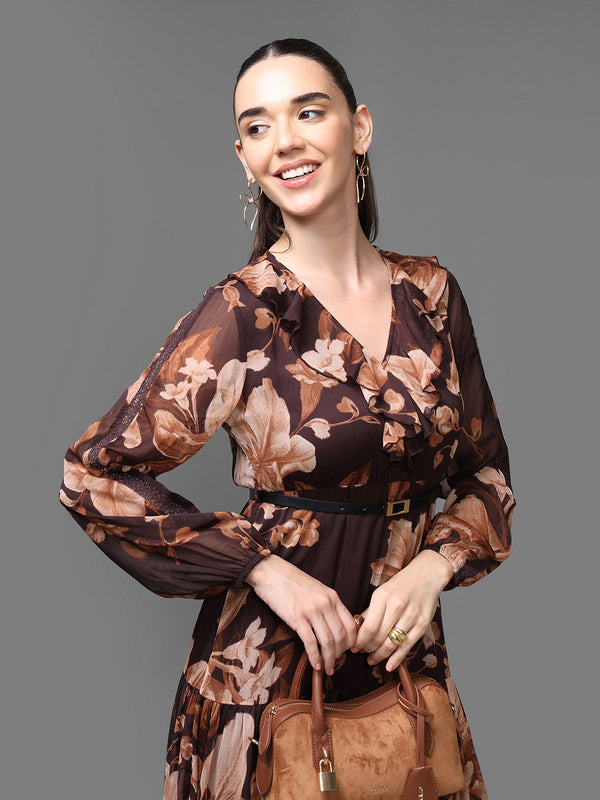 Floret Maxi Dress W Belt