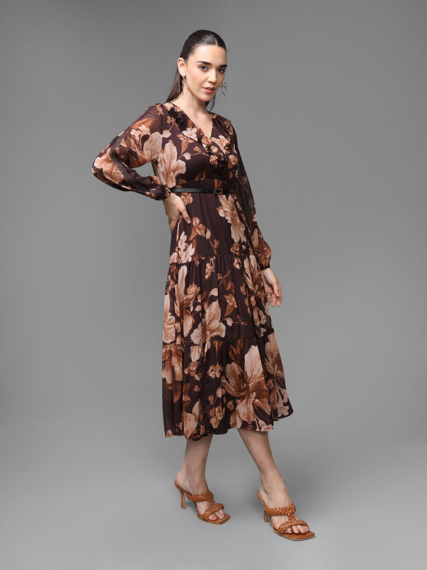 Floret Maxi Dress W Belt