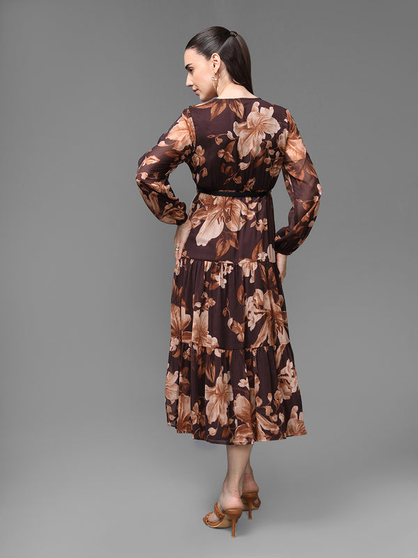 Floret Maxi Dress W Belt