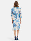 Amelia Printed Tie-Up Midi Dress