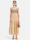 Audrey Embroidered Flared Maxi Dress