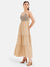 Audrey Embroidered Flared Maxi Dress