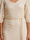 Gigi Textured Midi Dress With Belt