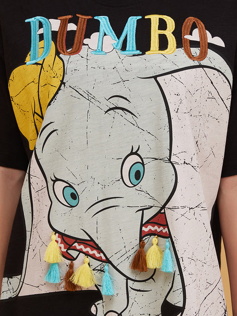 Dumbo © Disney Printed Graphic T-Shirt With Tassels