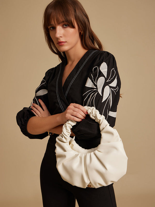 Gathered Puffy Shoulder Bag