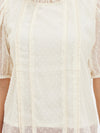 Samantha Textured Top With Lace