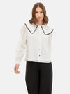 Shonda Peterpan Collar Tie-Up Shirt