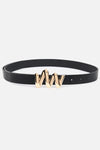 Waved Buckle Thin Belt