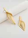 Metallic Leaf Drop Earrings