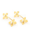 Metallic Floral Statement Earrings