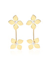 Metallic Floral Statement Earrings