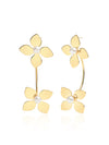 Metallic Floral Statement Earrings