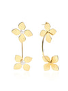 Metallic Floral Statement Earrings