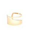 Chic Geometric-Cut Metal Bangle Bracelet