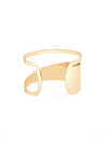 Chic Geometric-Cut Metal Bangle Bracelet