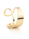 Chic Geometric-Cut Metal Bangle Bracelet