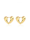 Chic Heart Contour Stud Earrings