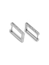 Rectangular Embellished Mini Hoops