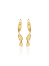 Elegant Twisted Metal Drop Earrings