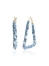 Chic Denim Triangle Hoops