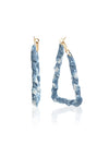 Chic Denim Triangle Hoops