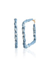 Chic Denim Square Hoops