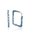 Chic Denim Square Hoops