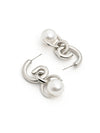 Glamorous Dual-Ring Pearl Earrings