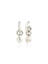 Glamorous Dual-Ring Pearl Earrings