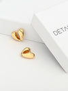 Chic Heart Contour Stud Earrings