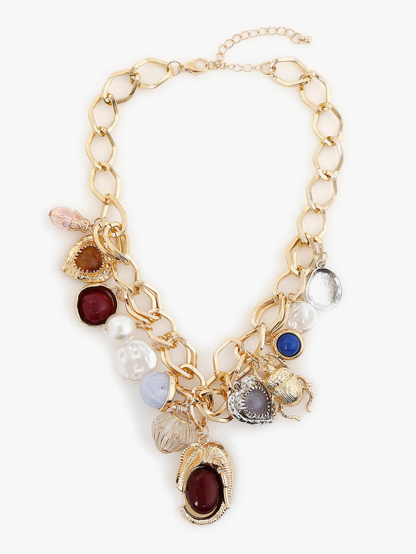 Stone Spell Charm Necklace