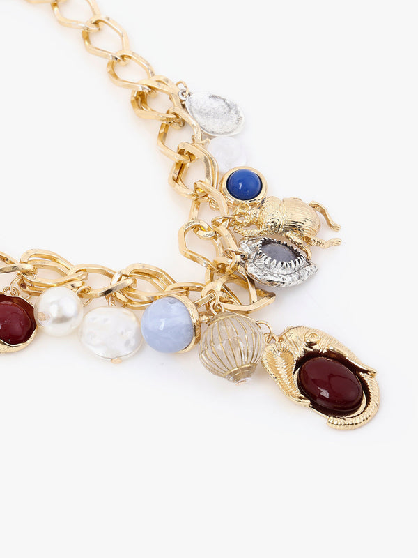 Stone Spell Charm Necklace