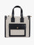 TWO TONE CANVAS SATCHEL BAG