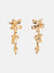 Triple Flower Dangle Drop Earrings