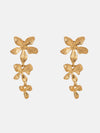 Triple Flower Dangle Drop Earrings