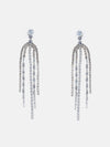 Rhinestone Long Tassel Earrings