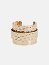 Textured Gold Cuff Bracelet