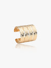 Glamorous Bold Textured Bangle Bracelet