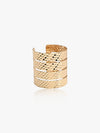 Glamorous Bold Textured Bangle Bracelet