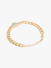 Glamorous Heart-Embellished Chain Bracelet