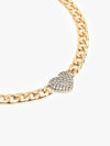 Glamorous Heart-Embellished Chain Necklace