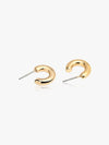 Set of 9 Gold Chunky Hoops and Stud Earrings