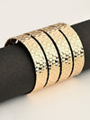 Glamorous Bold Textured Bangle Bracelet